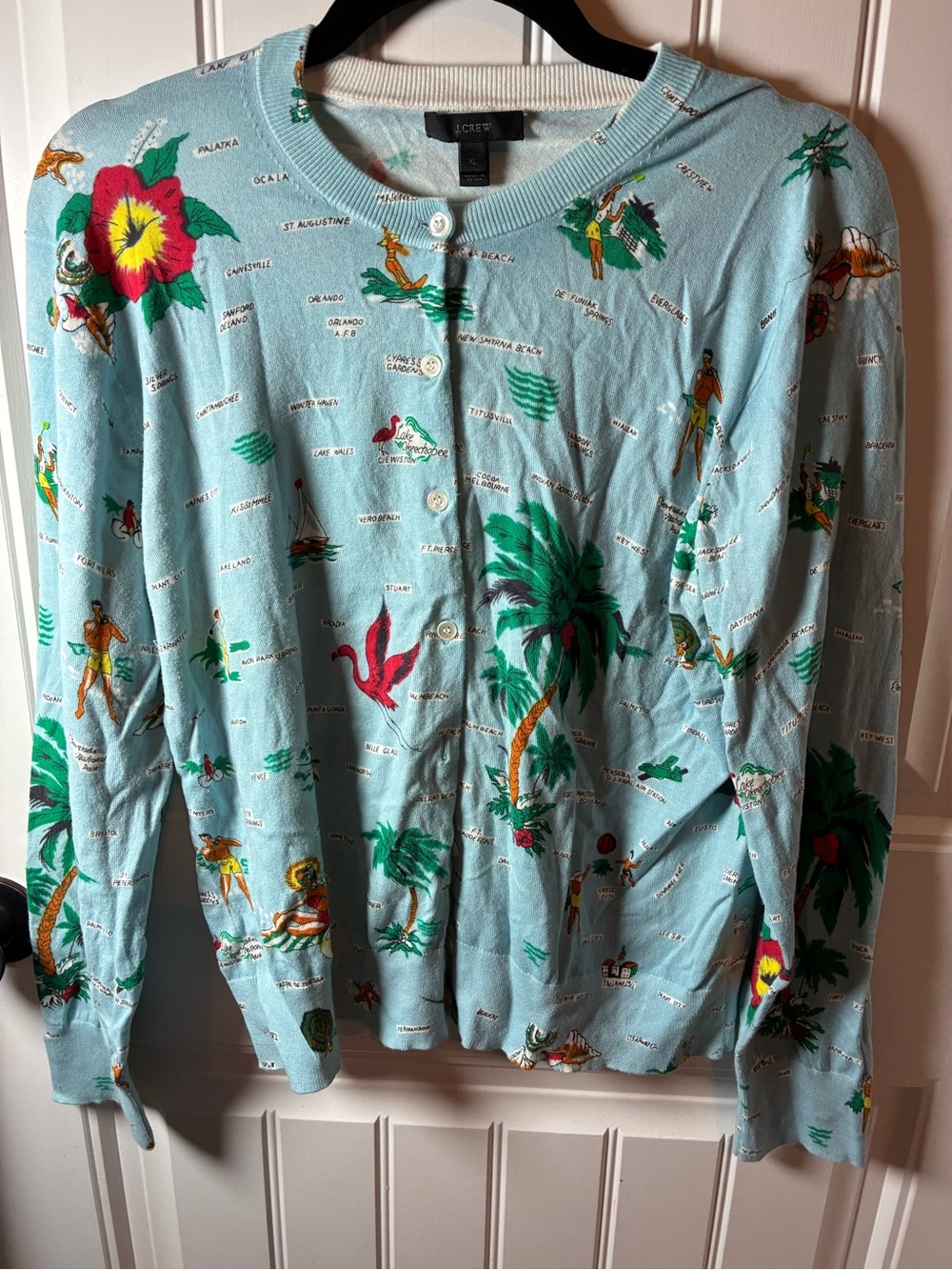 J. Crew Light Blue Tropical Print Girls' Pajama Top